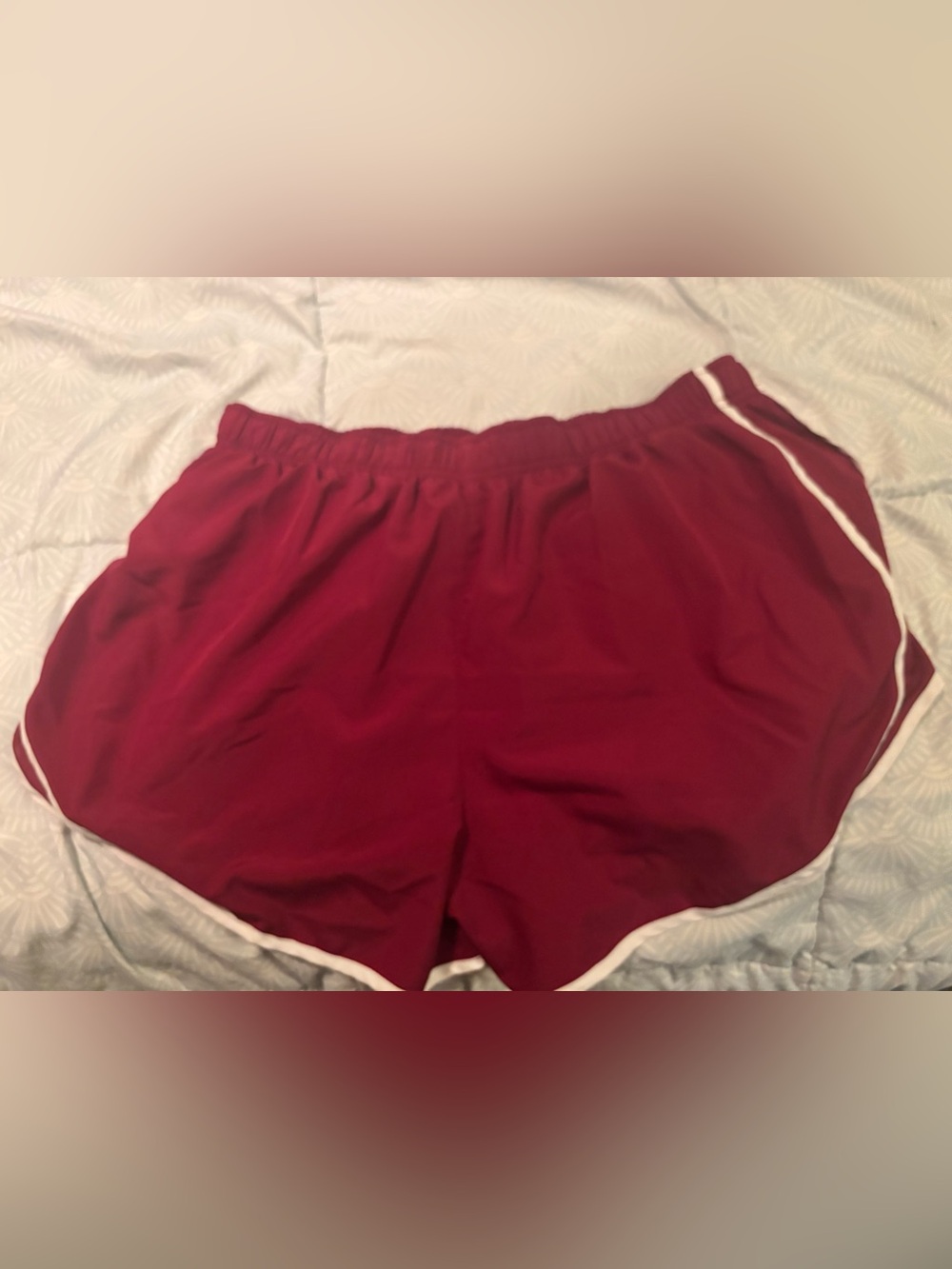 Nike Women's Maroon FSU Running Shorts with White Piping - Picture 2 of 5